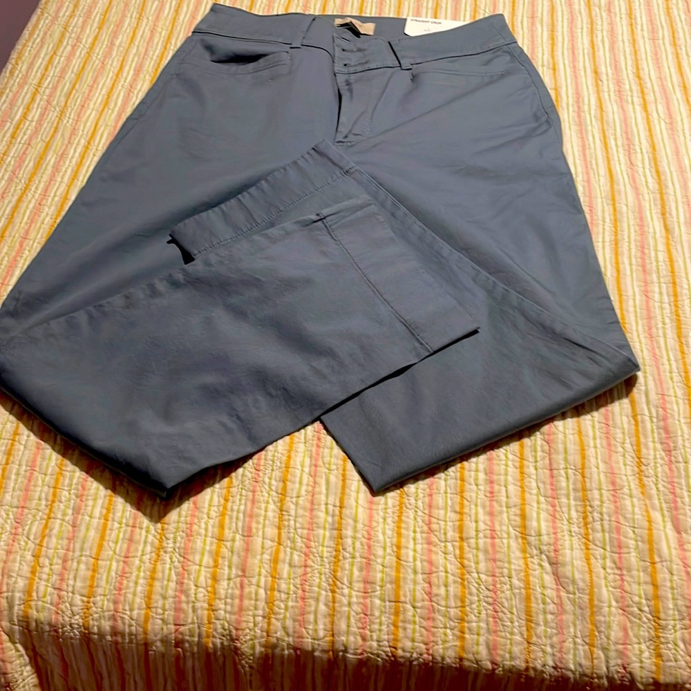 Loft outlet straight crop pants size 0 nwt